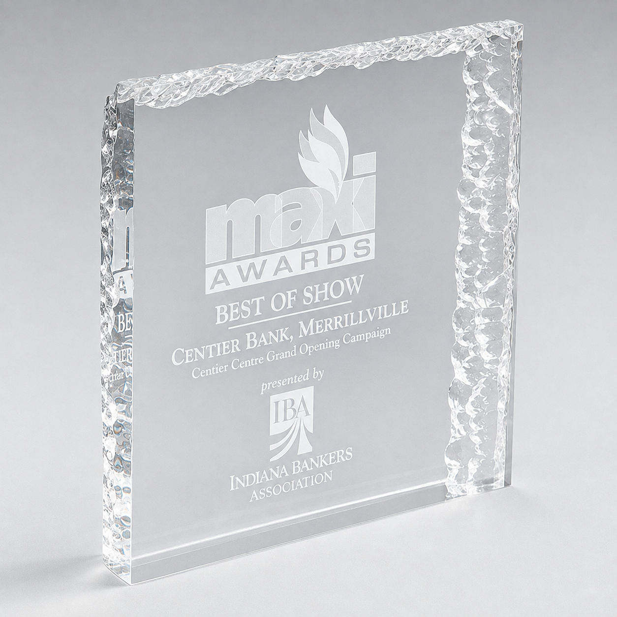 Crinkle Edge Block Acrylic Award