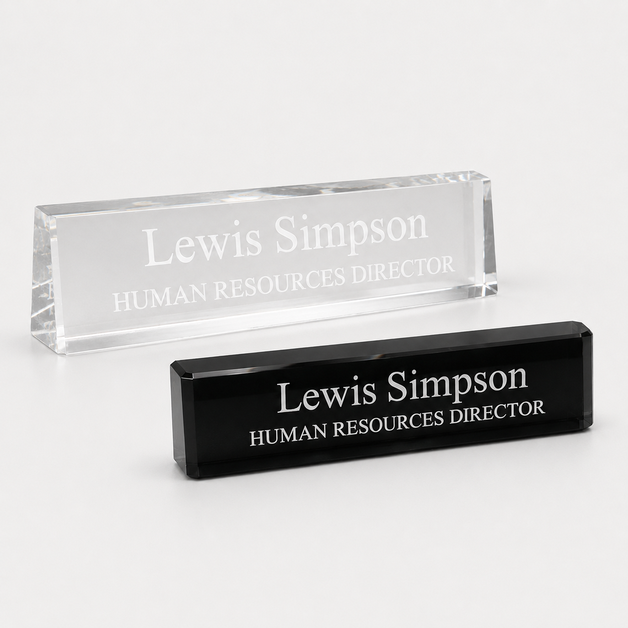 Acrylic Desk Wedge Nameplate