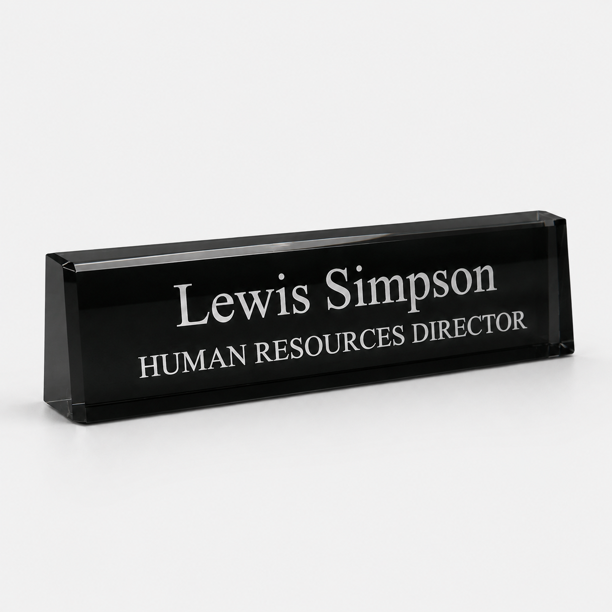Acrylic Desk Wedge Nameplate