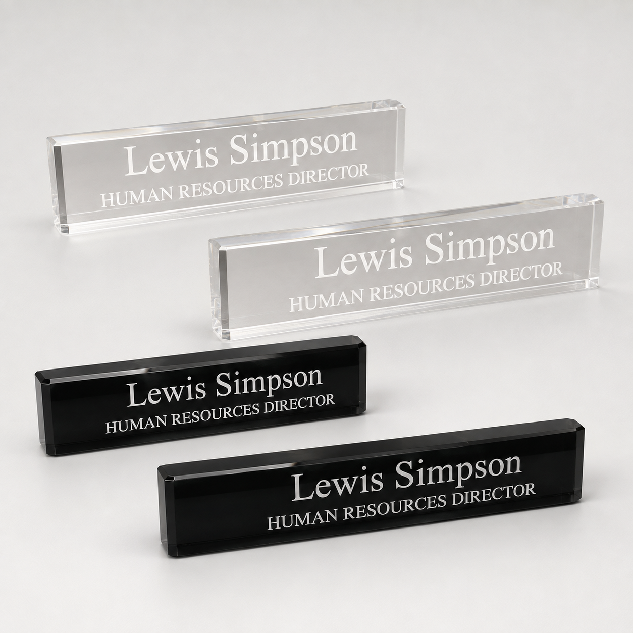 Acrylic Desk Wedge Nameplate