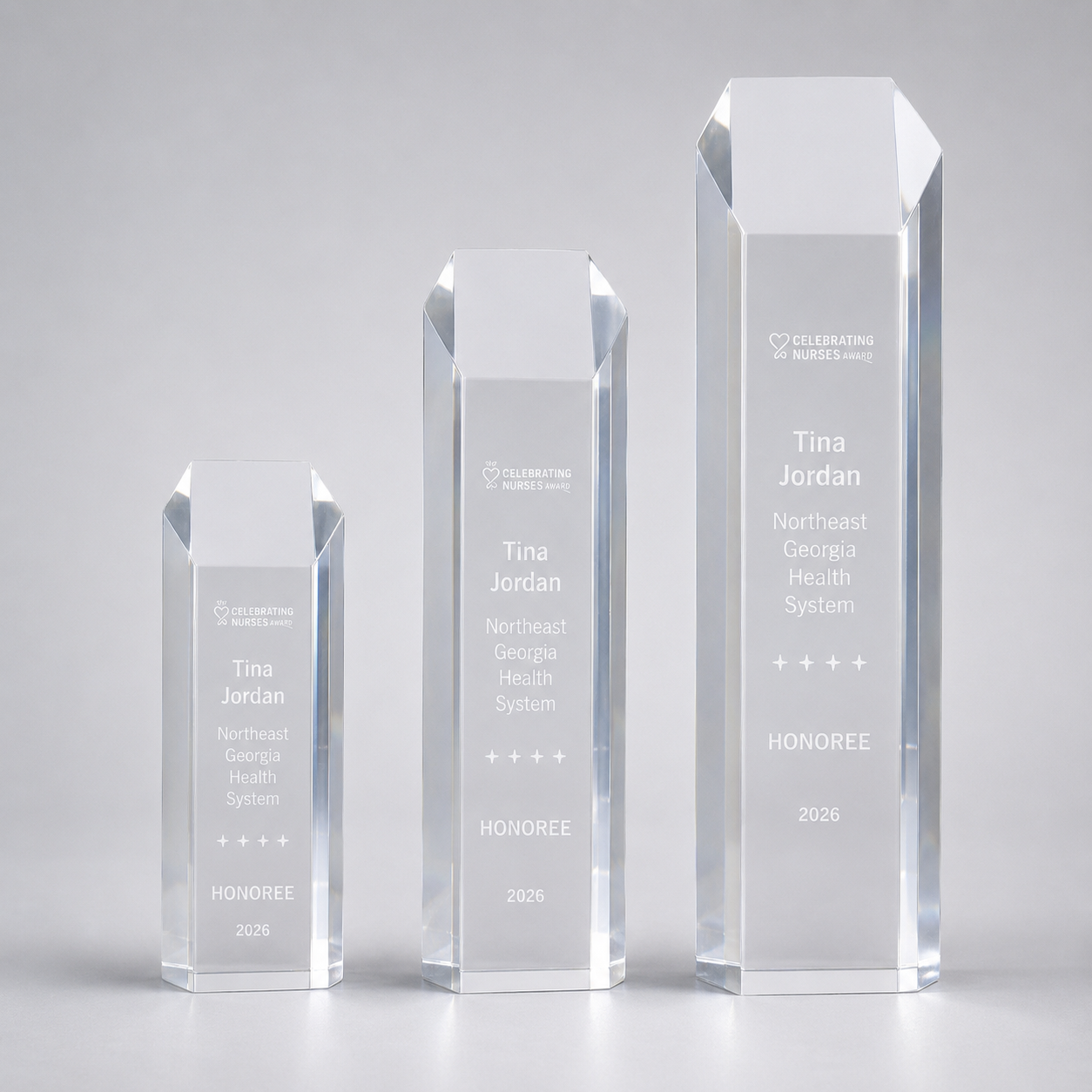 Hexagon Tower Acrylic Award