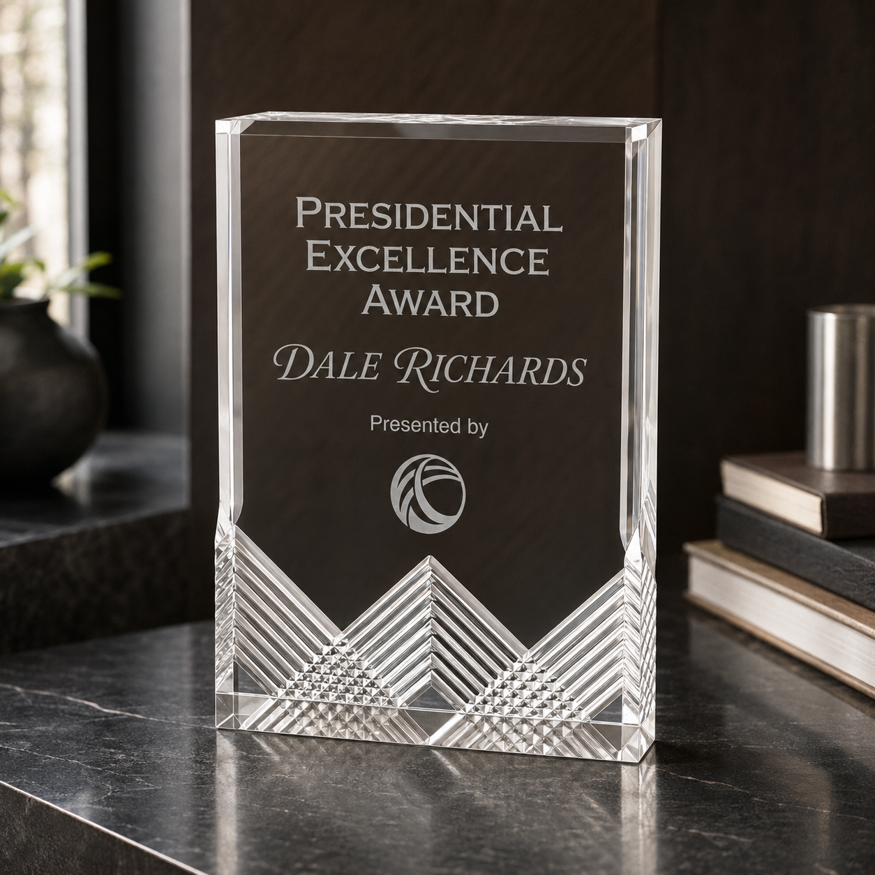 Silver Apex Mirage Acrylic Award