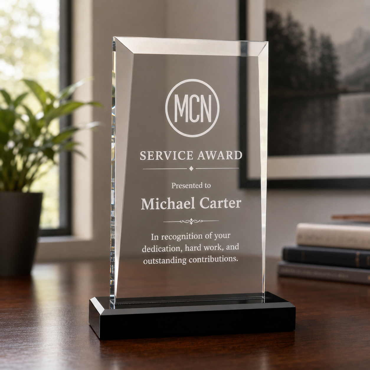 Apex Acrylic Award with Colored Base