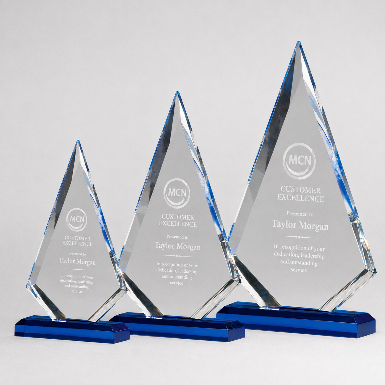 Blue Highlight Arrow Acrylic Award