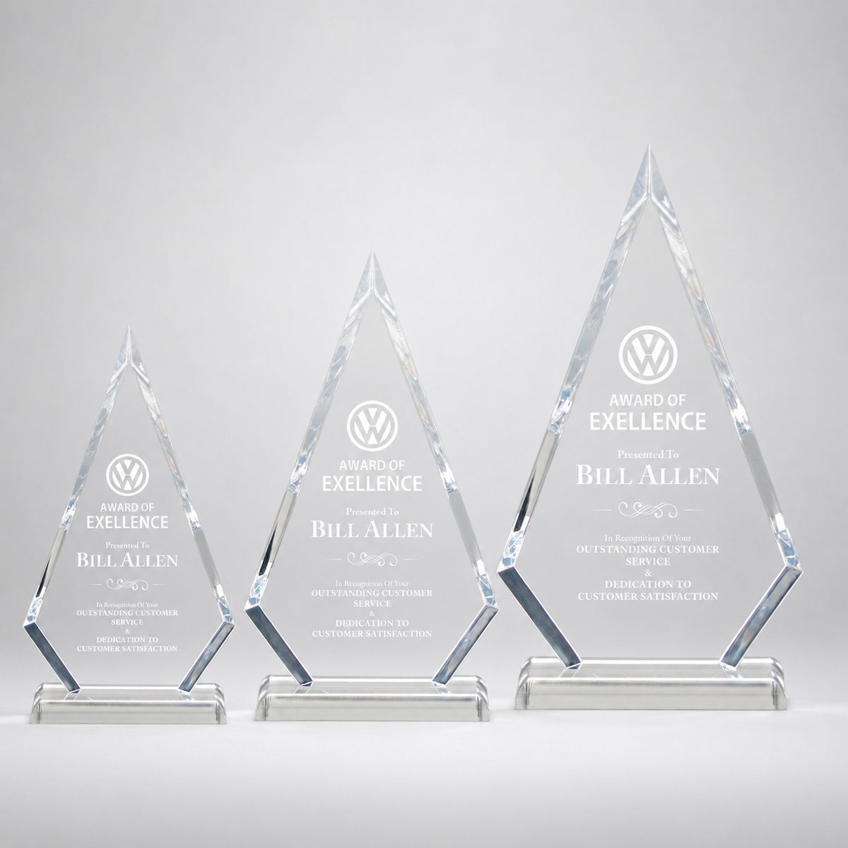 Arrowhead Clear Acrylic Award