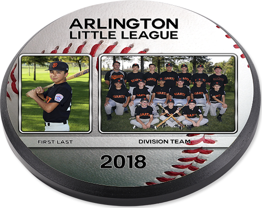 Round Plaque with Black Edge