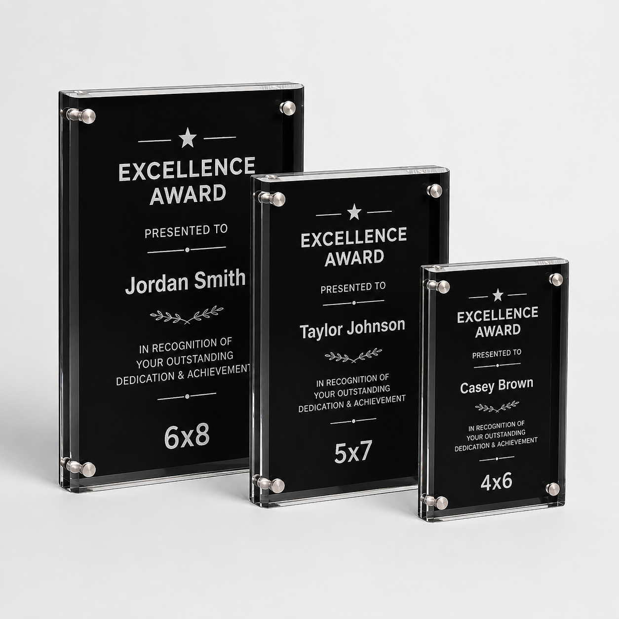 Black Magnetic Acrylic Award