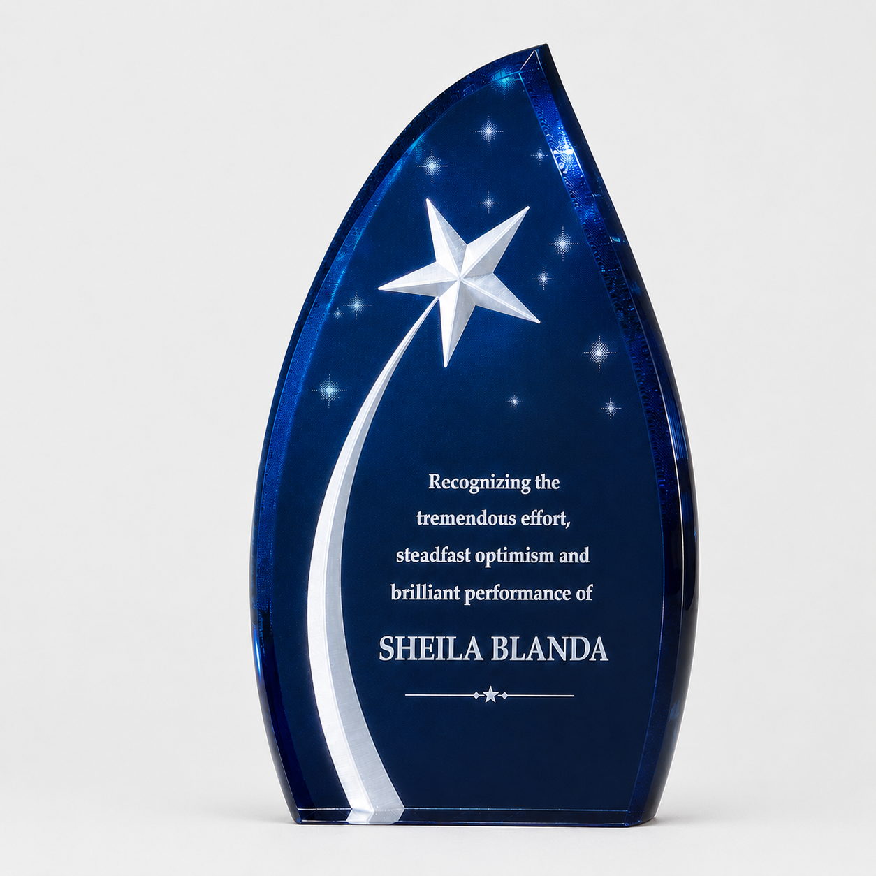 Blue Shooting Star Acrylic Award