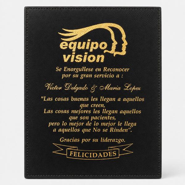Two-Tone Laserable Leatherette Plaque