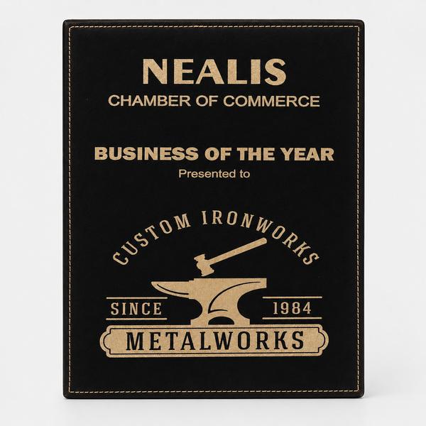 Full-Wrap Laserable Leatherette Plaque