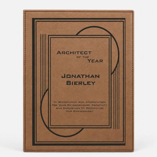 Full-Wrap Laserable Leatherette Plaque