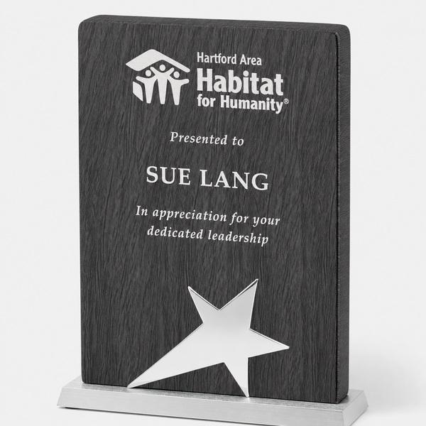 Star-Shaped Leatherette Plaque