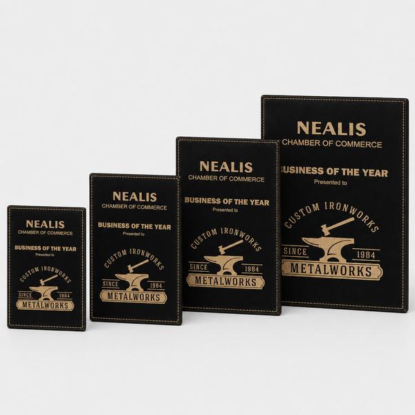 Full-Wrap Laserable Leatherette Plaque