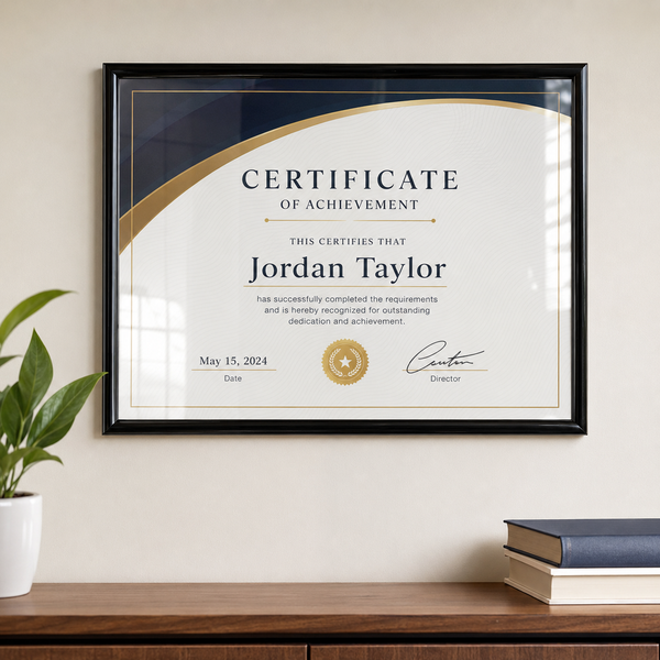 CERTIFICATE FRAME - lifestyle