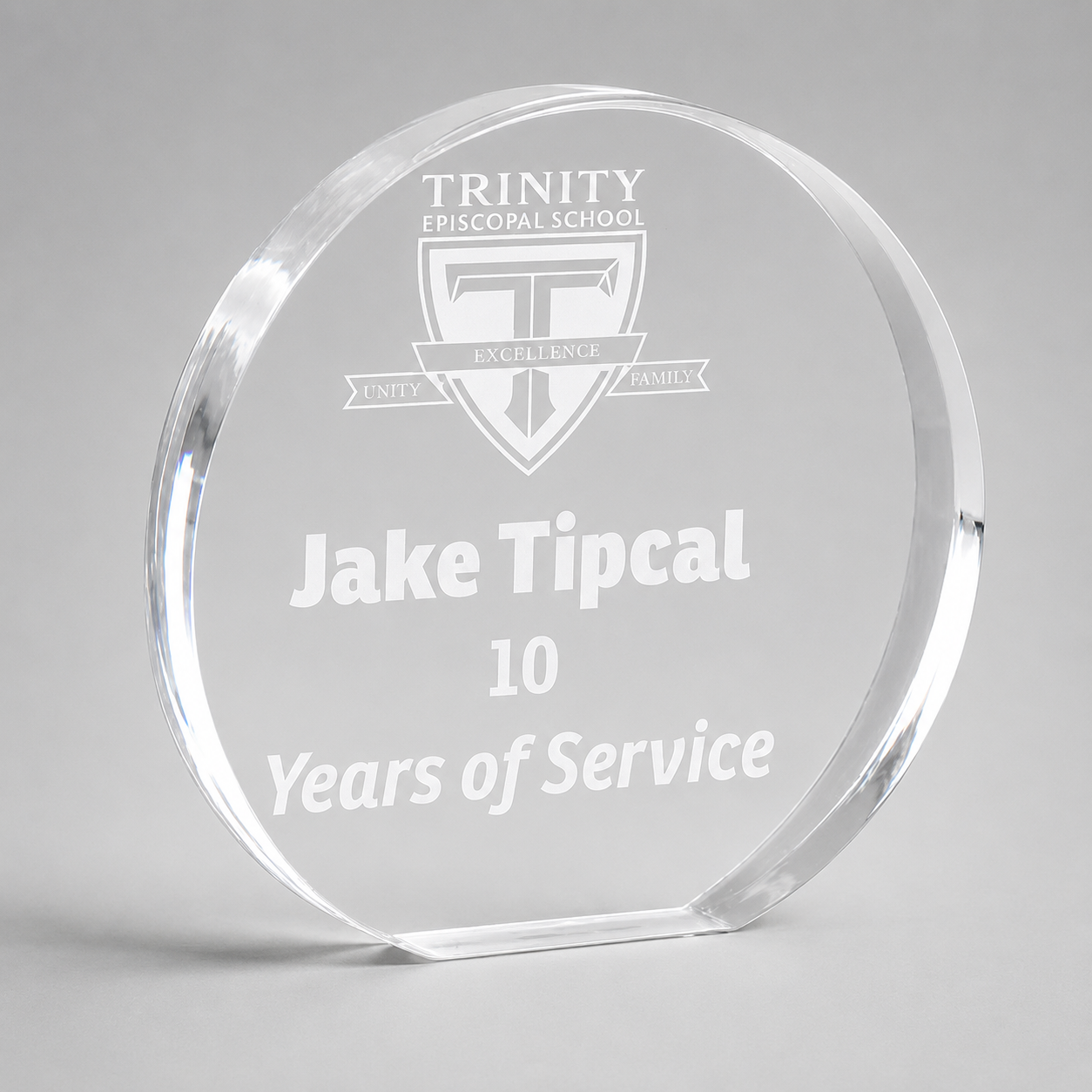 Clear Circle Acrylic Award