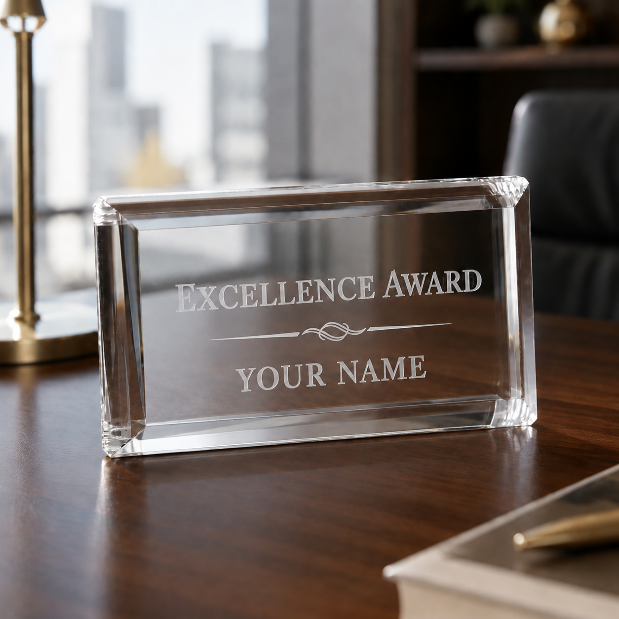 Clear Acrylic Paperweight