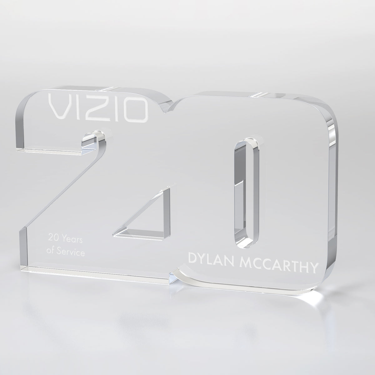 Clear Years of Service Acrylic Award