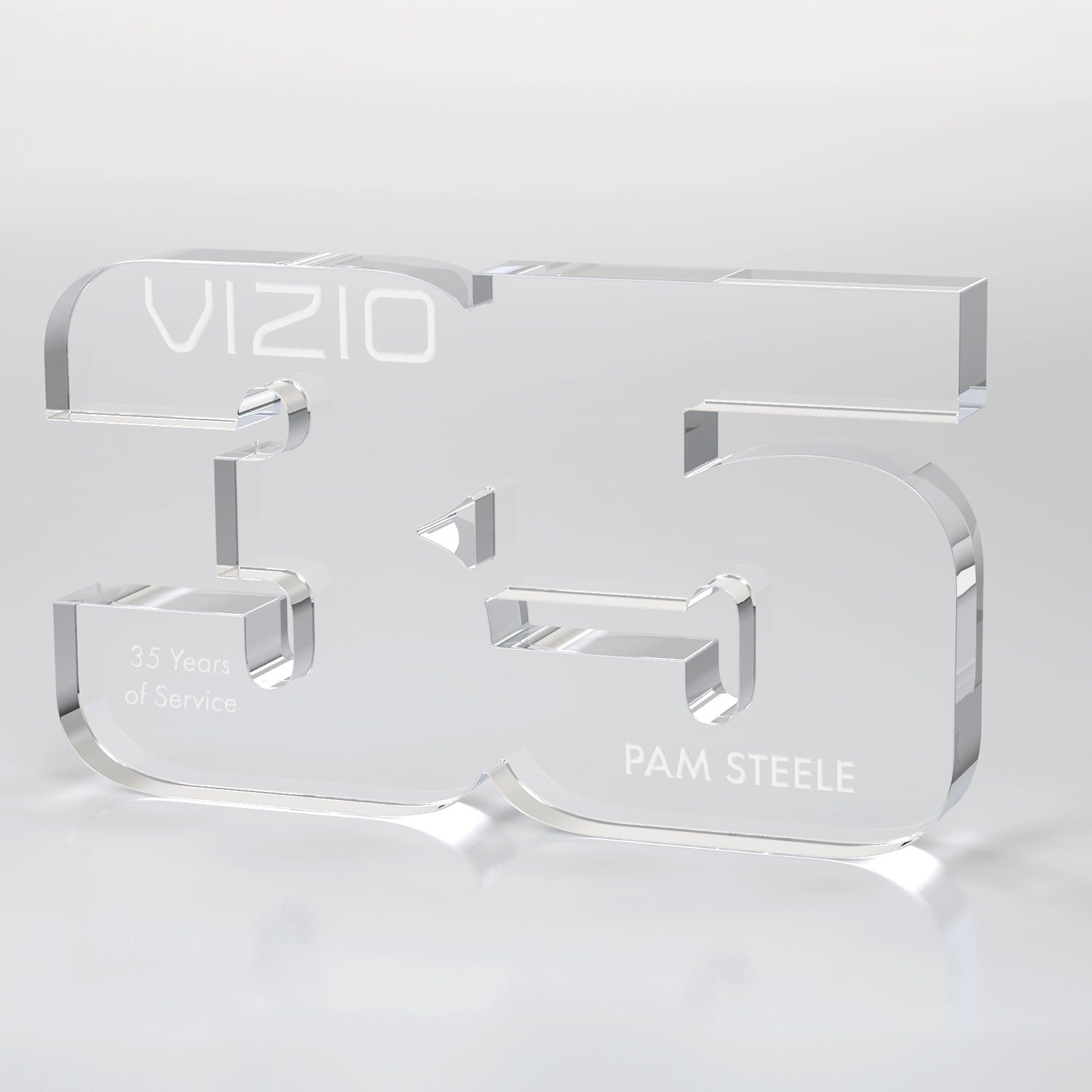 Clear Years of Service Acrylic Award