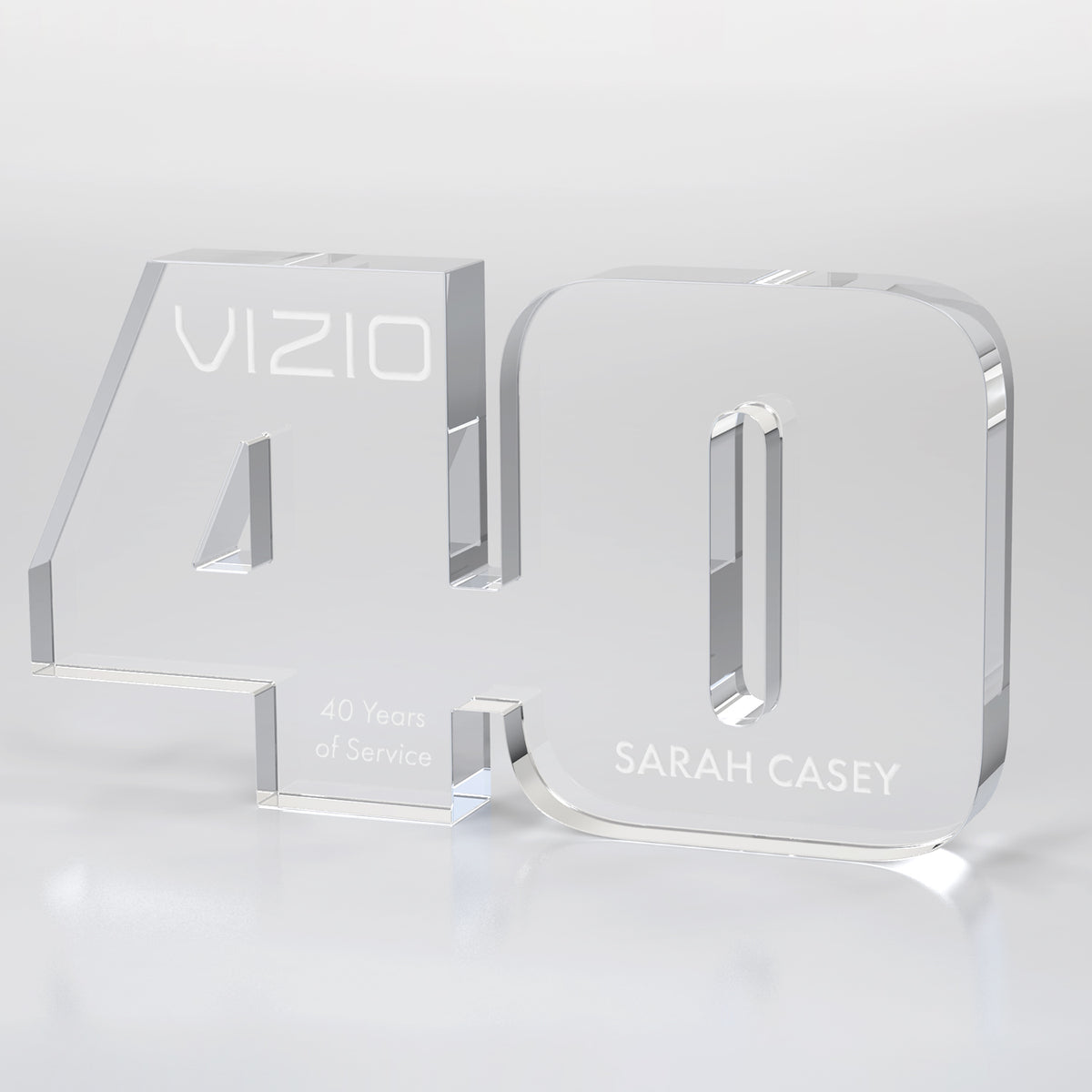 Clear Years of Service Acrylic Award