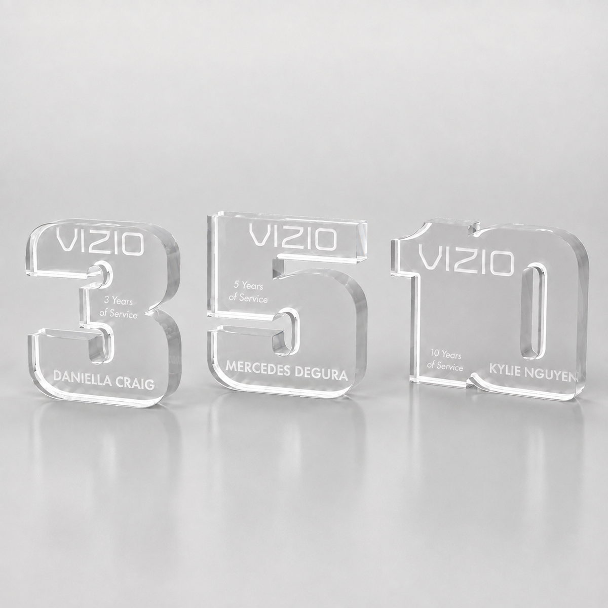Clear Years of Service Acrylic Award