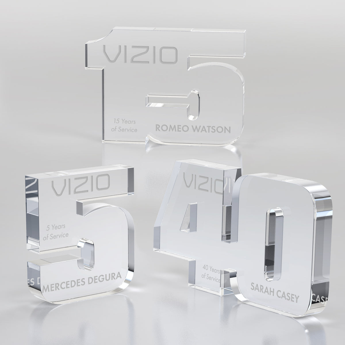 Clear Years of Service Acrylic Award