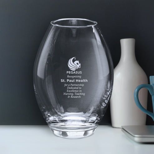 Clear Barrel Vase