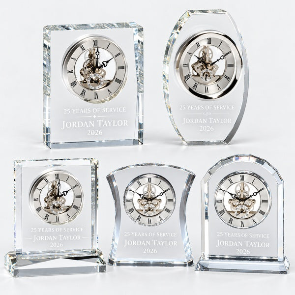 Corporate Crystal Clock — catalog product photo, available styles
