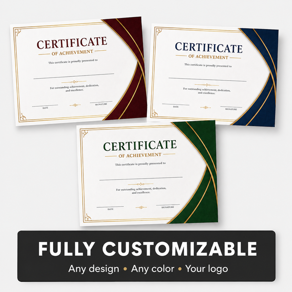 Custom Certificate Paper - fully customizable design options