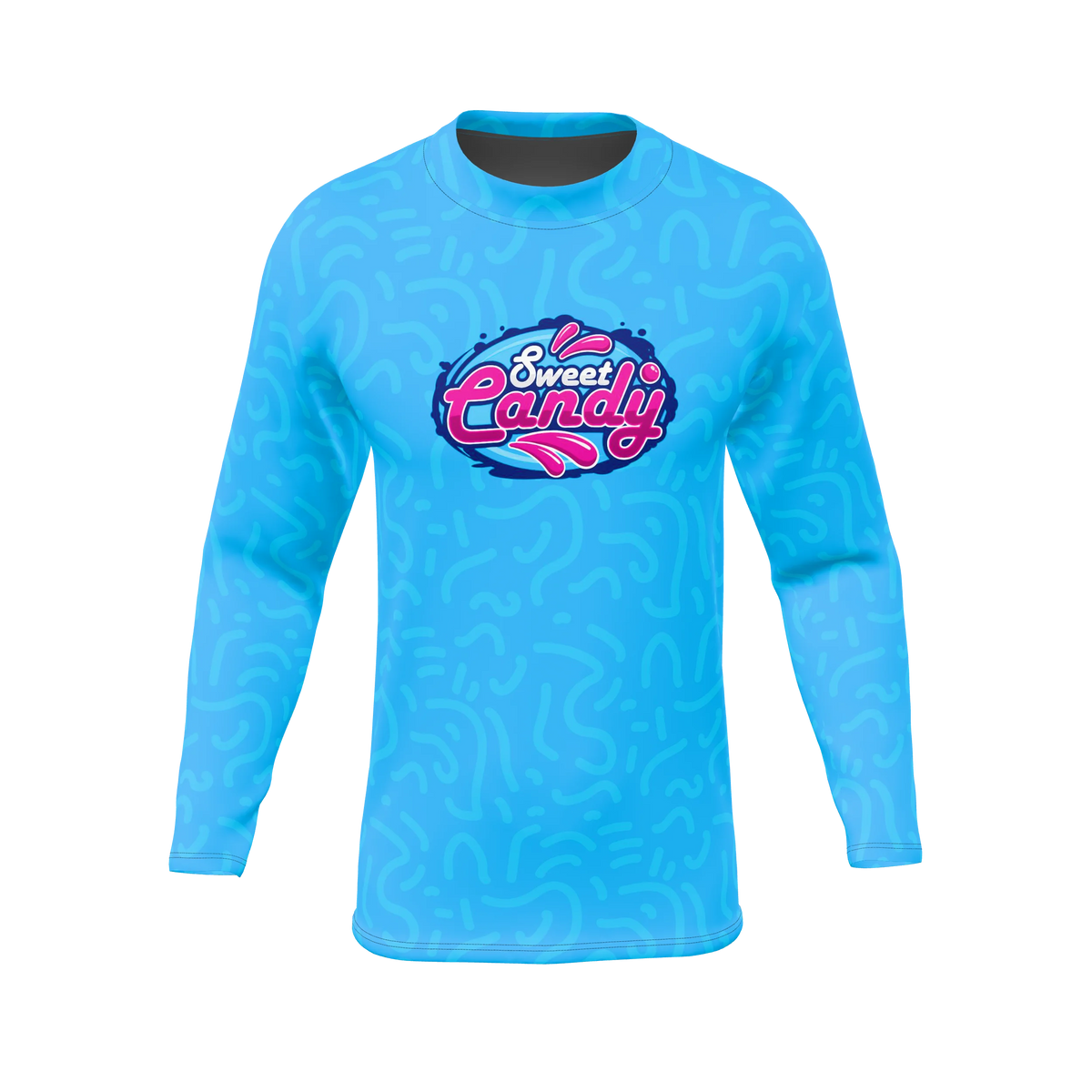 Custom Sublimated Men's Long Sleeve Crew Neck T-Shirt