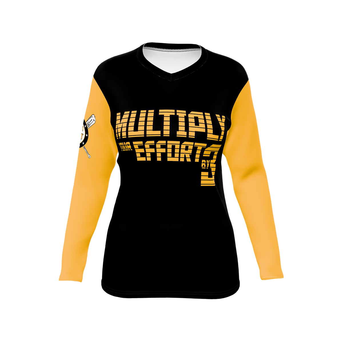Custom Sublimated Women's Long Sleeve V-Neck T-Shirt