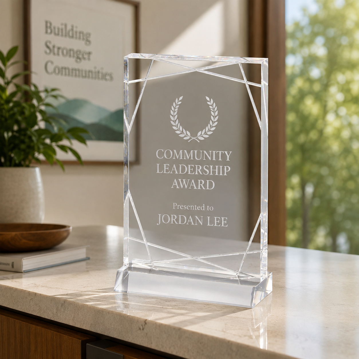 Diamond Square Acrylic Award