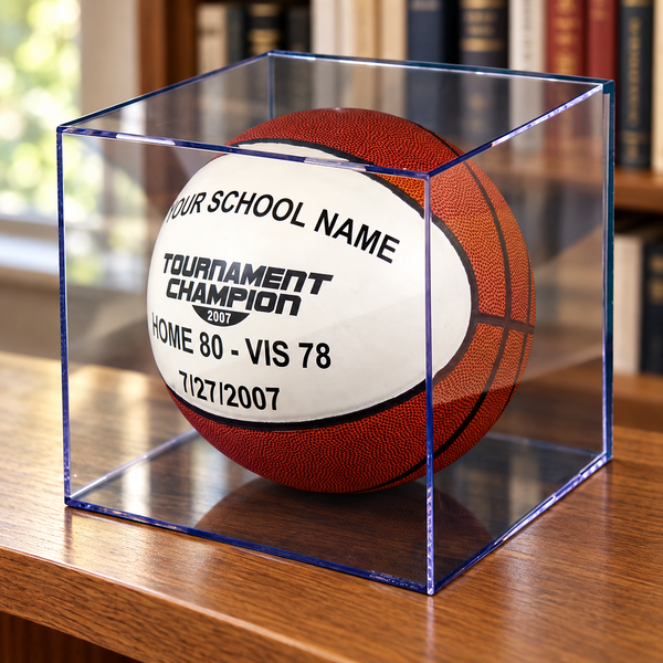 Economy Basketball Display in a realistic display setting