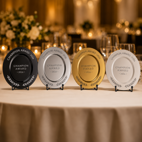 European Glass Commemorative Plate - lifestyle