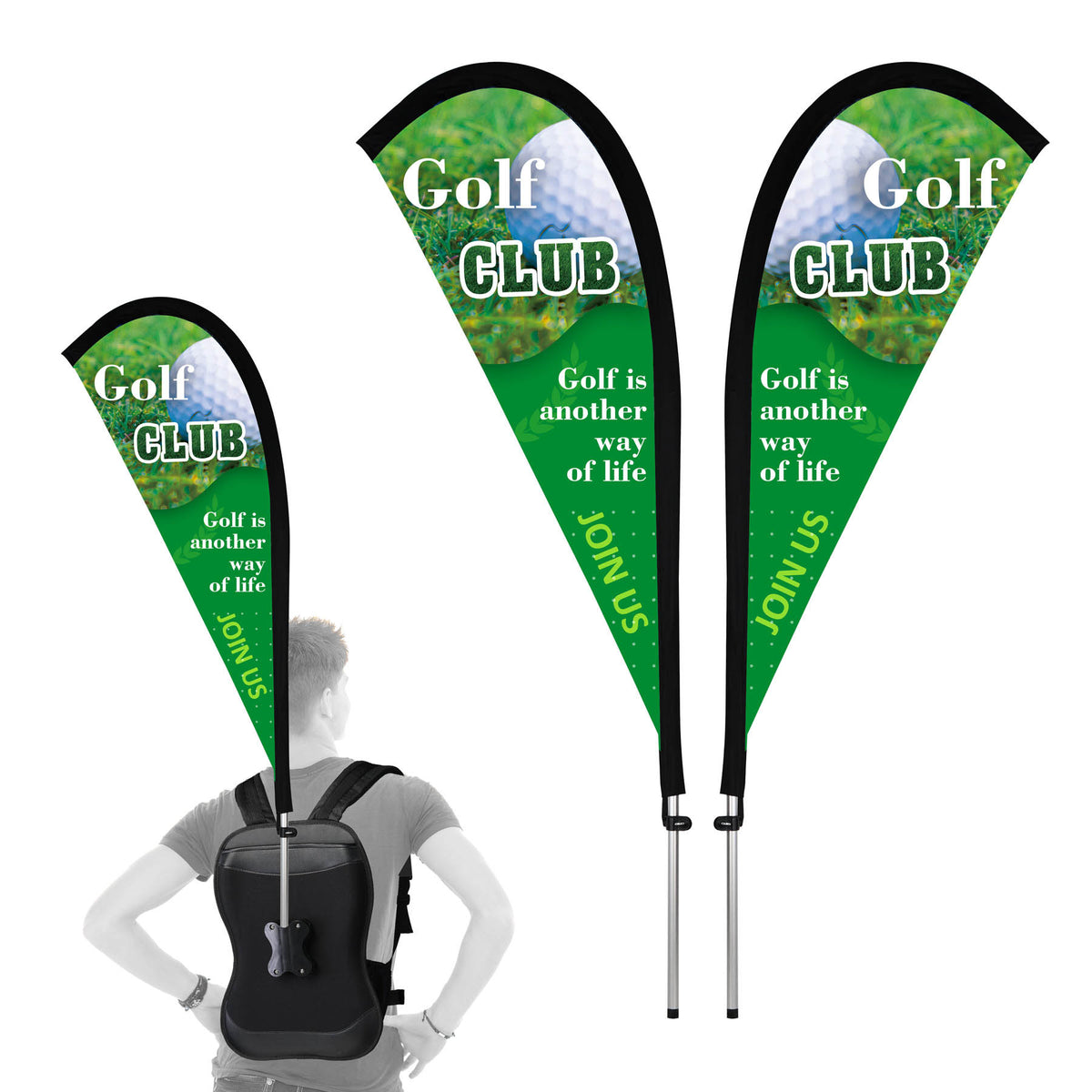 Backpack Advertising Flag — Portable Advertising Backpack Flag Kit