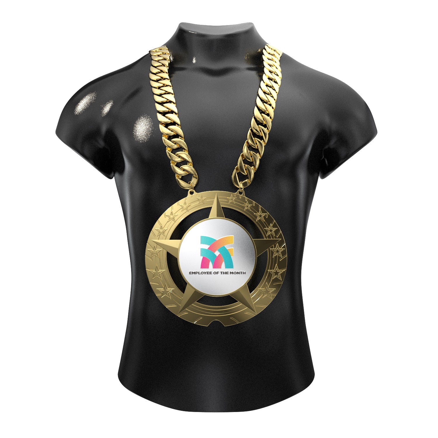Super Star Champ Chain Medal with Plastic Chain
