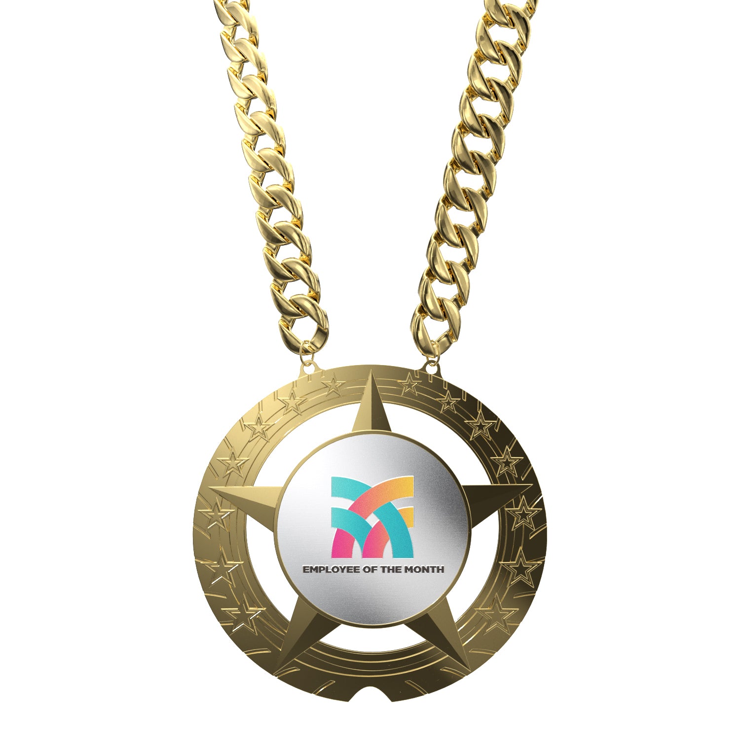 Super Star Champ Chain Medal with Plastic Chain