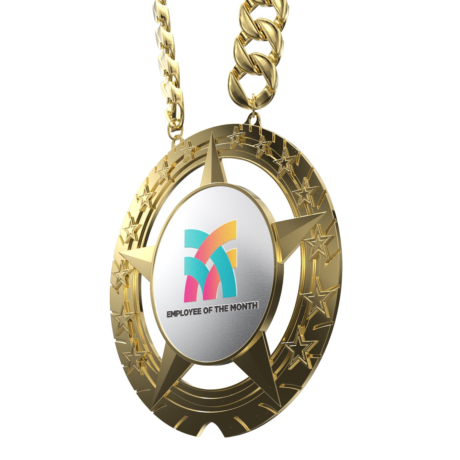 Super Star Champ Chain Medal with Plastic Chain