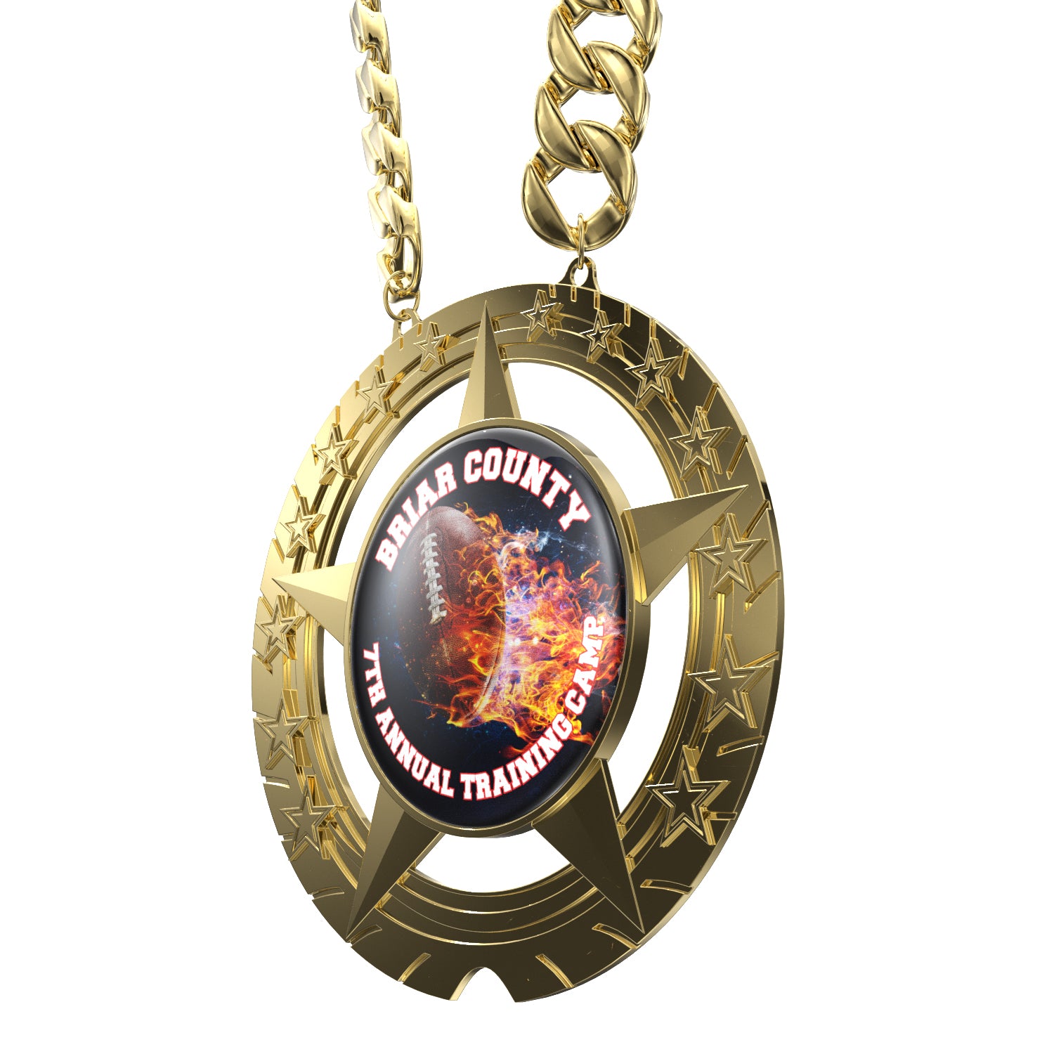 Super Star Champ Chain Medal with Plastic Chain