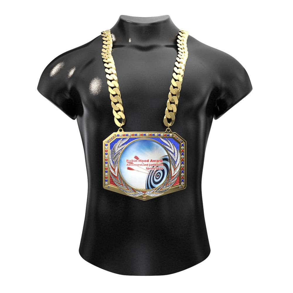 Patriotic Champ Chain Medal with Premium Chain