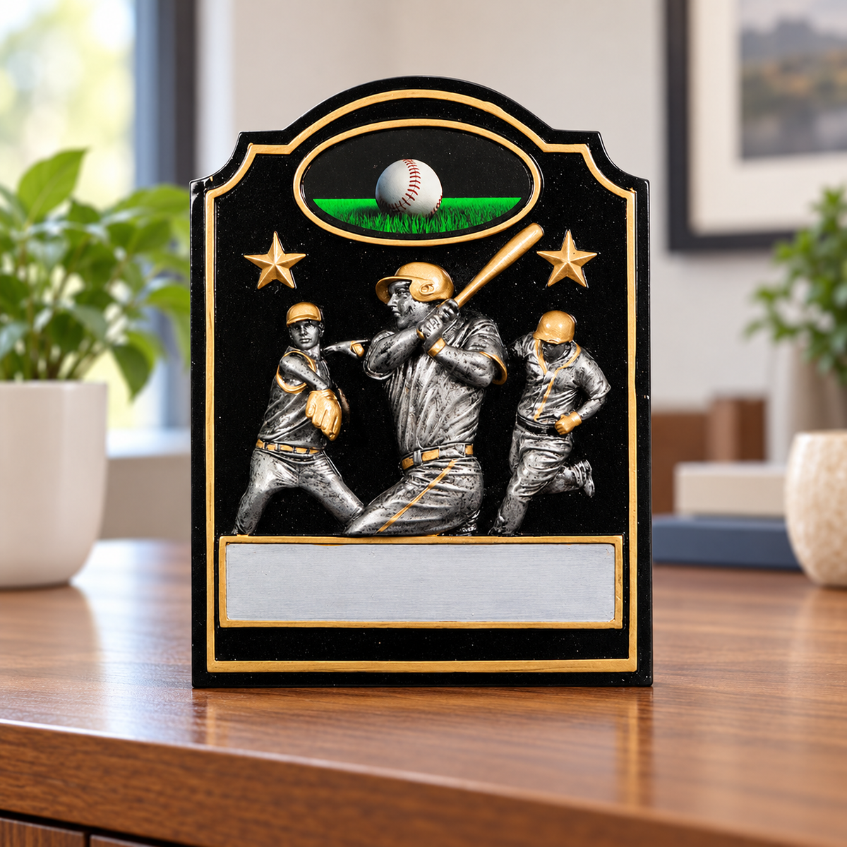 Trio Resin Plaque Awards — lifestyle photo