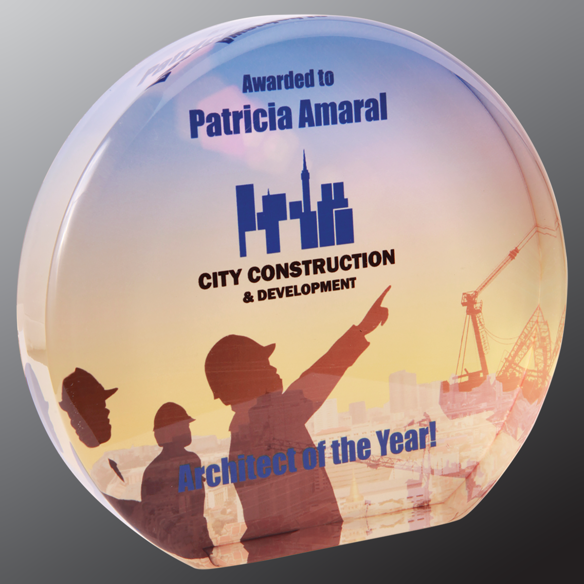 Full-Color Round Acrylic Award