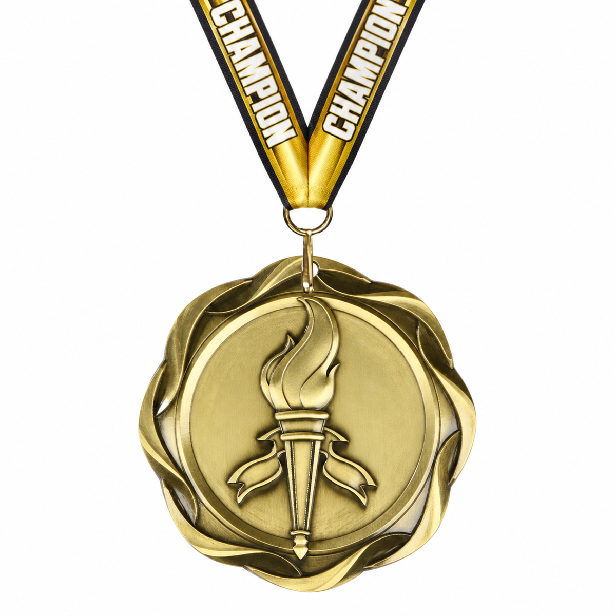 Fusion Medals Academics with gold Champion ribbon