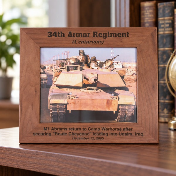 Genuine Walnut Picture Frame in an office setting