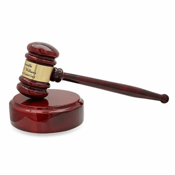 Rosewood Gavel With Sounding Block