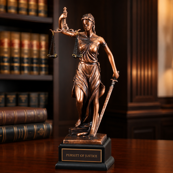 Lady Justice Resin - lifestyle