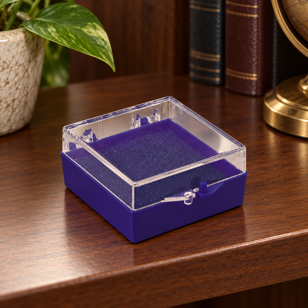 Lapel Pin Box displayed in a home office