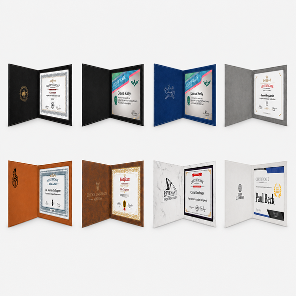 Leatherette Certificate Cover - group catalog