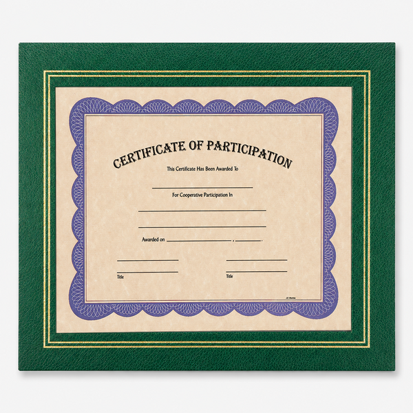 Leatherette Certificate Holder - Green - variant catalog