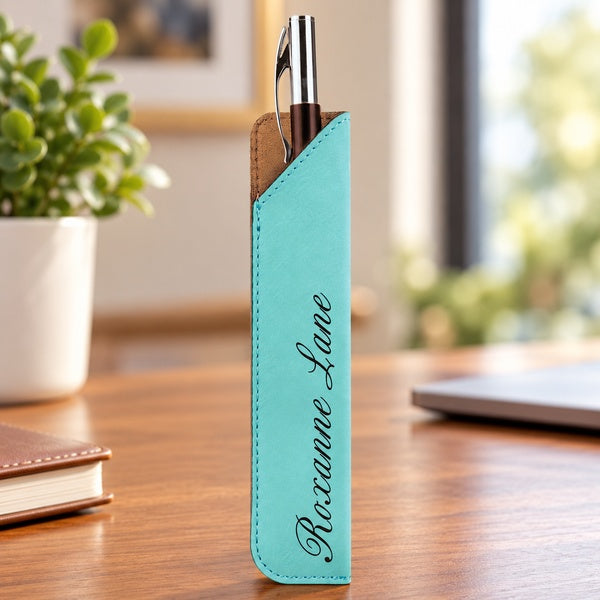 Leatherette Pen Case in an office setting