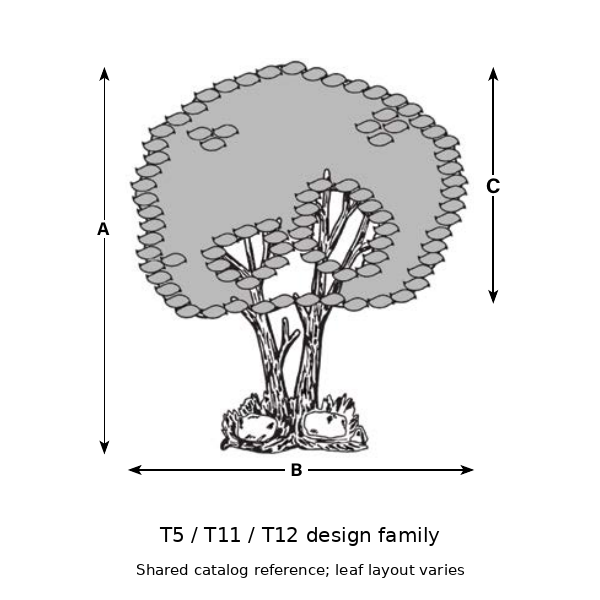 T12 shared catalog design-family reference; exact leaf layout varies